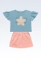 Fakini Kids - Conjunto Blusa/Shorts Saia Azul - variação: Azul