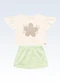 Fakini Kids - Conjunto Blusa/Shorts Saia Marrom - variação: Bege