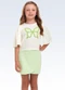 Fakini Kids - Conjunto Blusa/Shorts Saia Bege - variação: Bege
