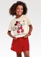 Fakini Kids - Conjunto Blusa/Shorts Saia Minnie Rosa - variação: Bege