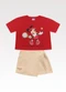 Fakini Kids - Conjunto Blusa/Shorts Saia Minnie Rosa - variação: Vermelho