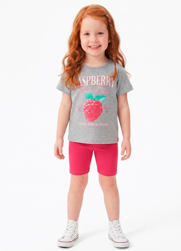Sweet Lemon - Conjunto Blusa Silk e Ciclista Mescla