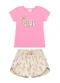 Duduka - Conjunto Infantil Blusa Be Cappy e Short  Bege - variação: Rosa
