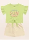 Fakini Kids - Conjunto Blusa/Laranja - variação: Verde