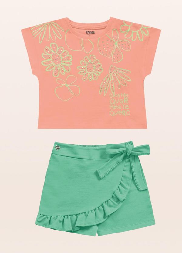 Fakini Kids - Conjunto Blusa/Verde