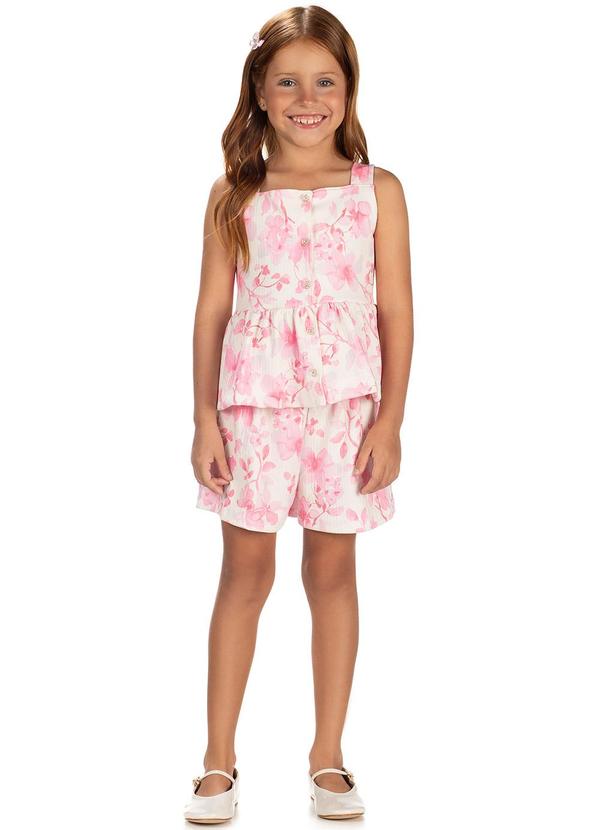 Amada - Conjunto Blusinha e Short em Malha Nice Rosa
