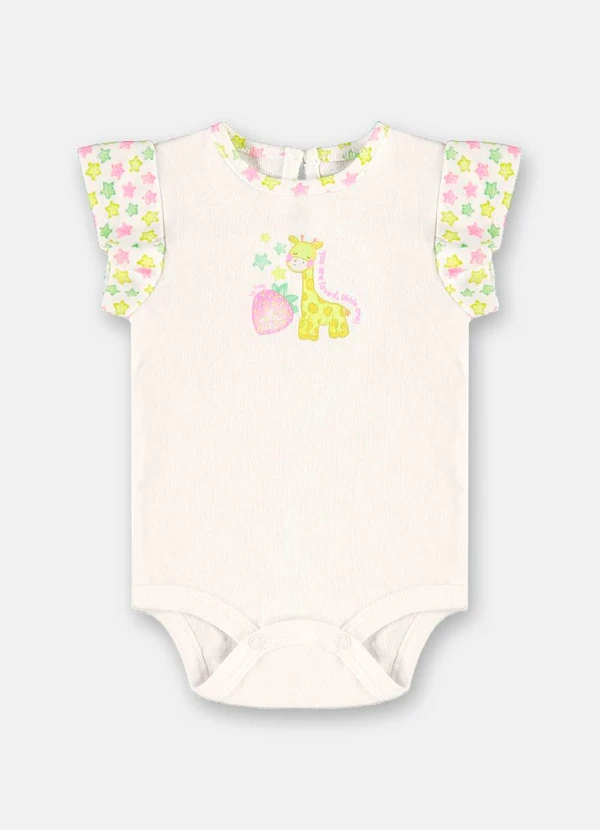 Up Baby - Conjunto Body Calça Bebê Menina Branco 3