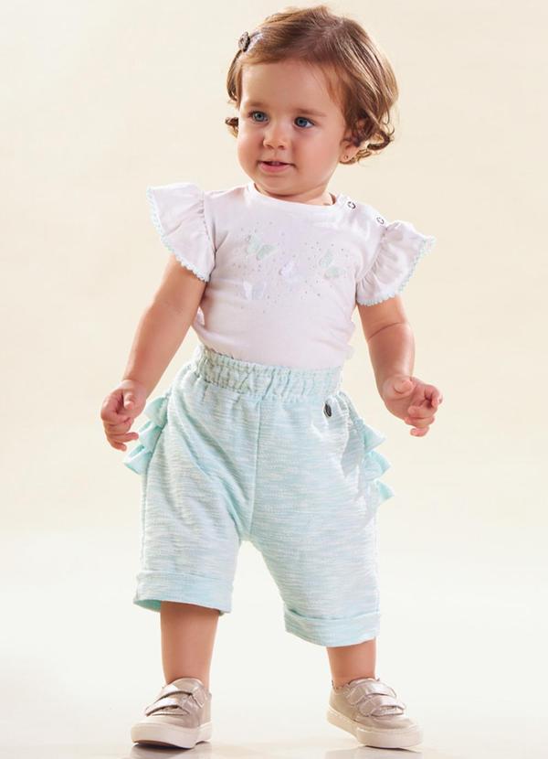 Kiki - Conjunto Body/Calca Infantil Feminino Verde