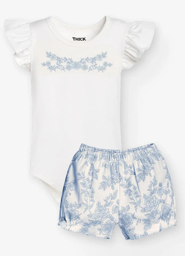 Trick Nick - Conjunto Body com Shorts Feminino Azul 1