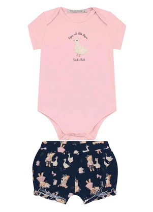 Trick Nick - Conjunto Body com Shorts Rosa - TRICK NICK