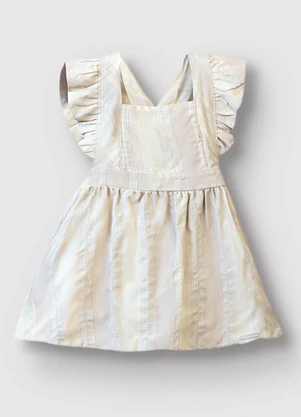 Carinhoso - Conjunto Body com Vestido Menina Off White - CARINHOSO