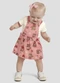 Kely Kety - Conjunto Body Cotton e Salopete Meia Malha Bege - variação: Bege