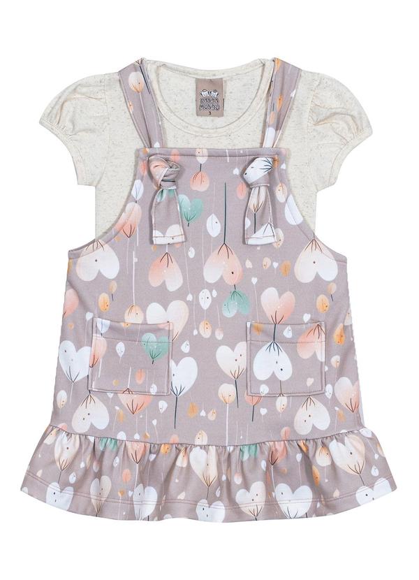 Randa Mundu - Conjunto Body Cotton / Salopete Molicotton Bege