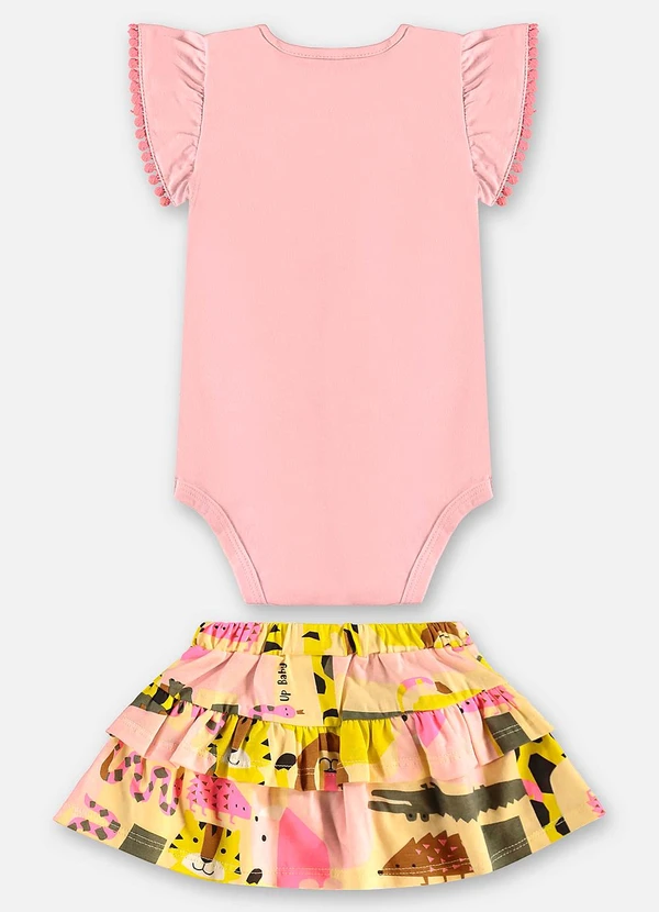 Up Baby - Conjunto Body e Saia Bebê Rosa 3