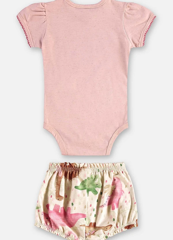 Up Baby - Conjunto Body e Short Bebê Rosa 5
