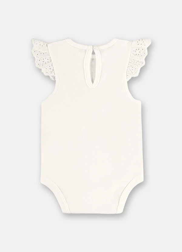 Up Baby - Conjunto Body Short Bebê Menina Branco 5