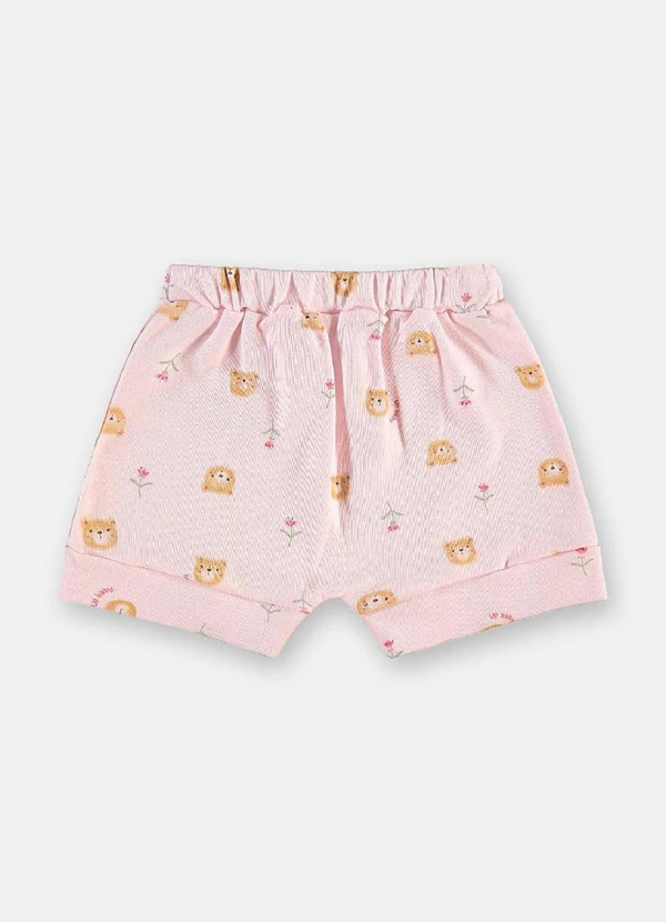 Up Baby - Conjunto Body Short Bebê Menina Rosa 6