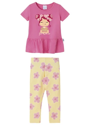 Malwee Kids - Conjunto Bonequinha Floral Rosa - MALWEE KIDS