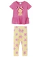 Malwee Kids - Conjunto Bonequinha Floral Verde Água - variação: Rosa