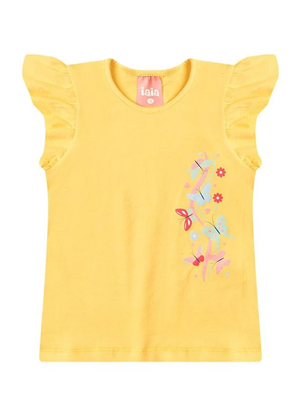 Rosa Azul - Conjunto Borboletas com Babado Iaia Amarelo 2