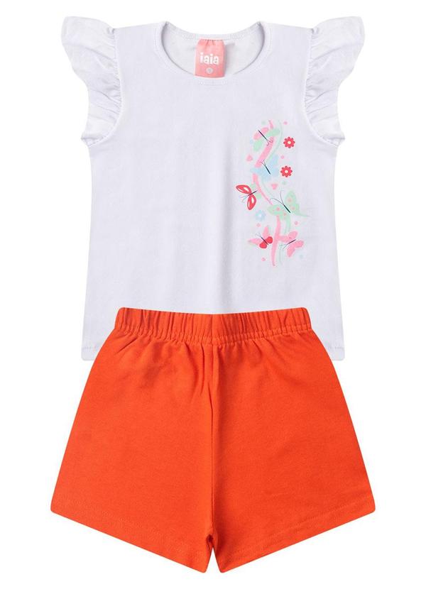 Rosa Azul - Conjunto Borboletas com Babado Iaia Branco 1