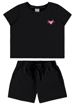 Malwee Kids - Conjunto Box em Moletinho Preto - MALWEE KIDS