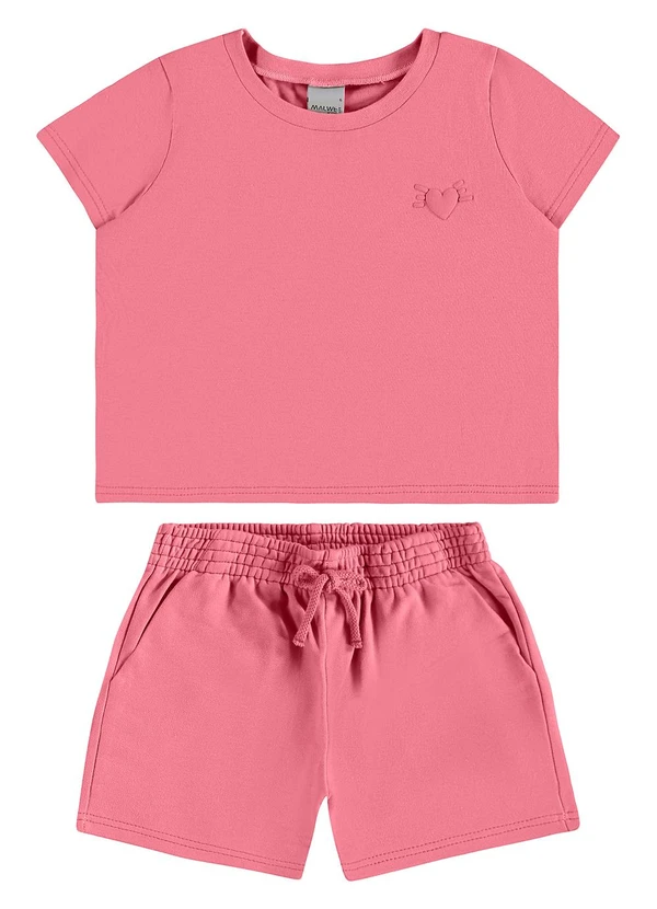 Malwee Kids - Conjunto Box em Moletinho Rosê