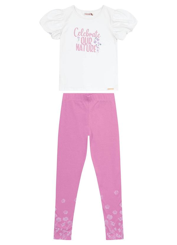 Carinhoso - Conjunto Branco Celebrate com Strass Menina 2