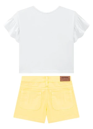 Carinhoso - Conjunto Branco Palmeiras Comfort Menina - CARINHOSO