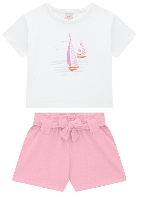 Carinhoso - Conjunto Branco Veleiro Comfort Menina