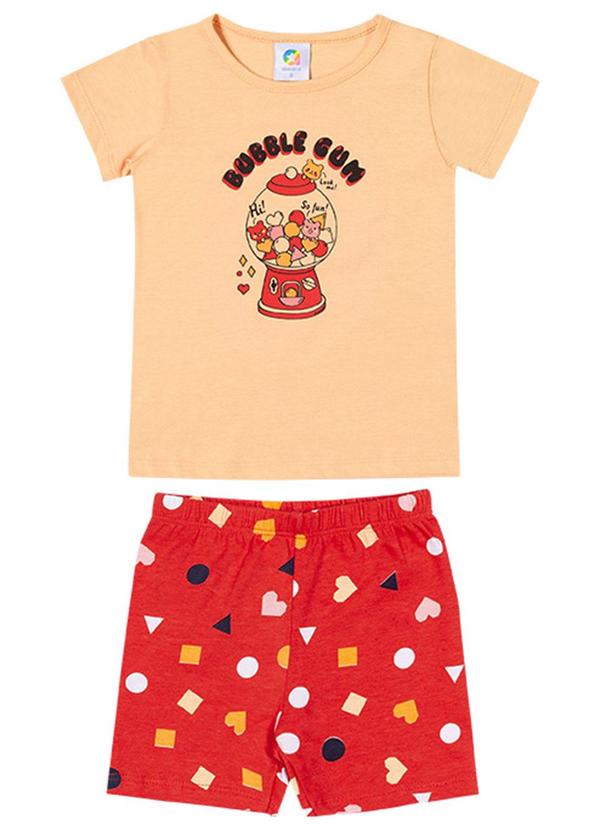 Alenice - Conjunto Bubble Gum Menina Laranja