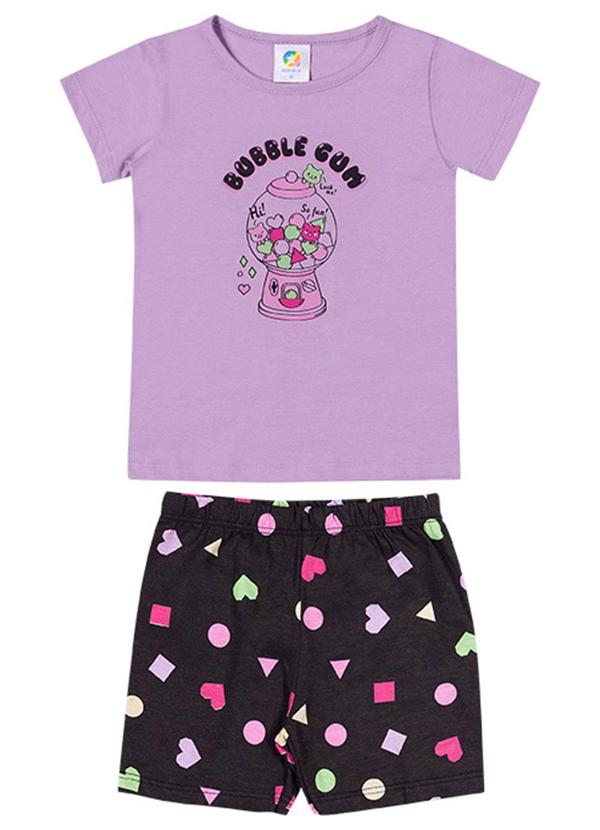 Alenice - Conjunto Bubble Gum Menina Roxo