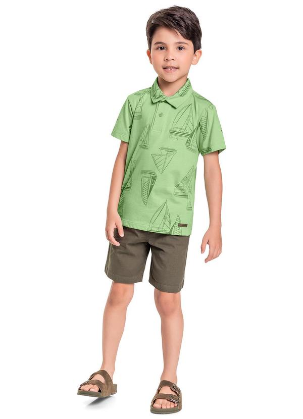 Quimby - Conjunto Camisa Polo e Bermuda Verde