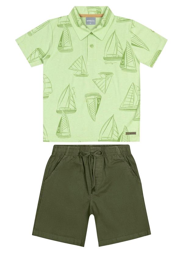 Quimby - Conjunto Camisa Polo e Bermuda Verde 3