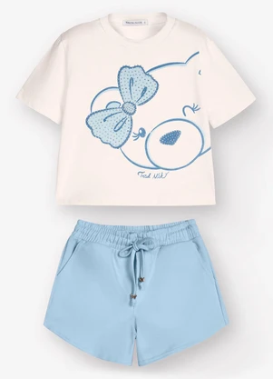 Trick Nick - Conjunto Camiseta com Shorts Bege - TRICK NICK