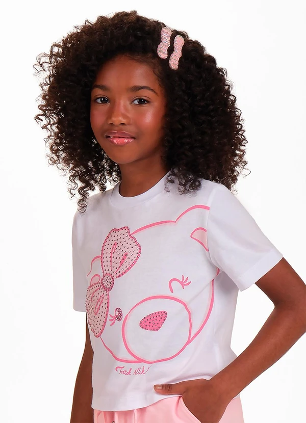 Trick Nick - Conjunto Camiseta com Shorts Branco 4