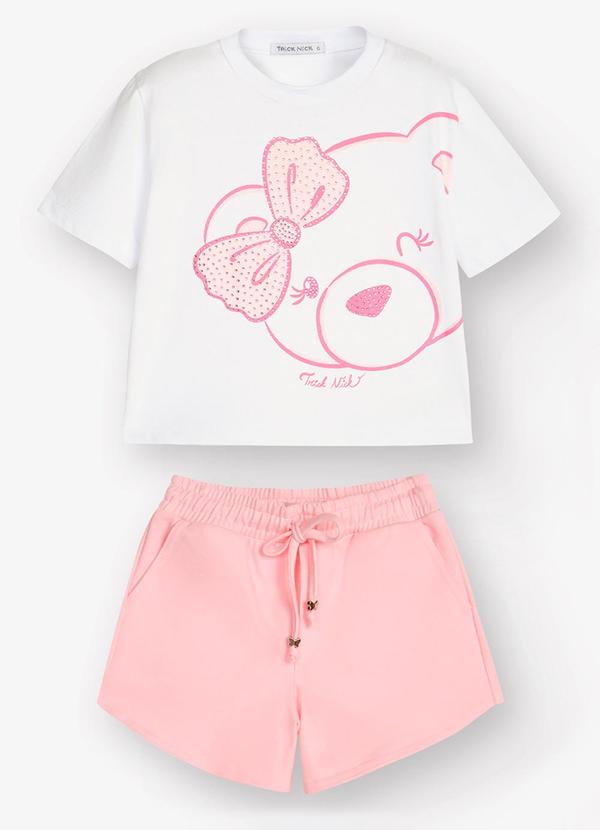 Trick Nick - Conjunto Camiseta com Shorts Branco 6