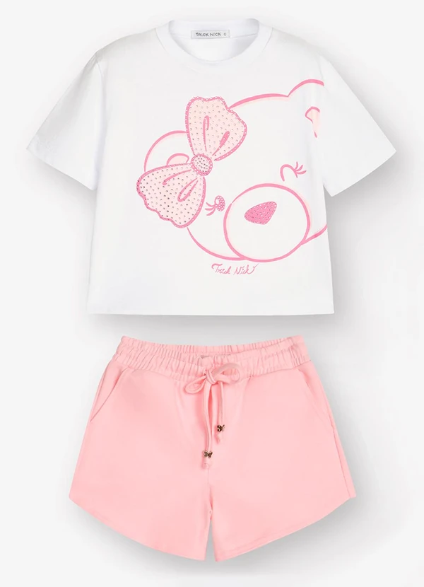 Trick Nick - Conjunto Camiseta com Shorts Branco 6