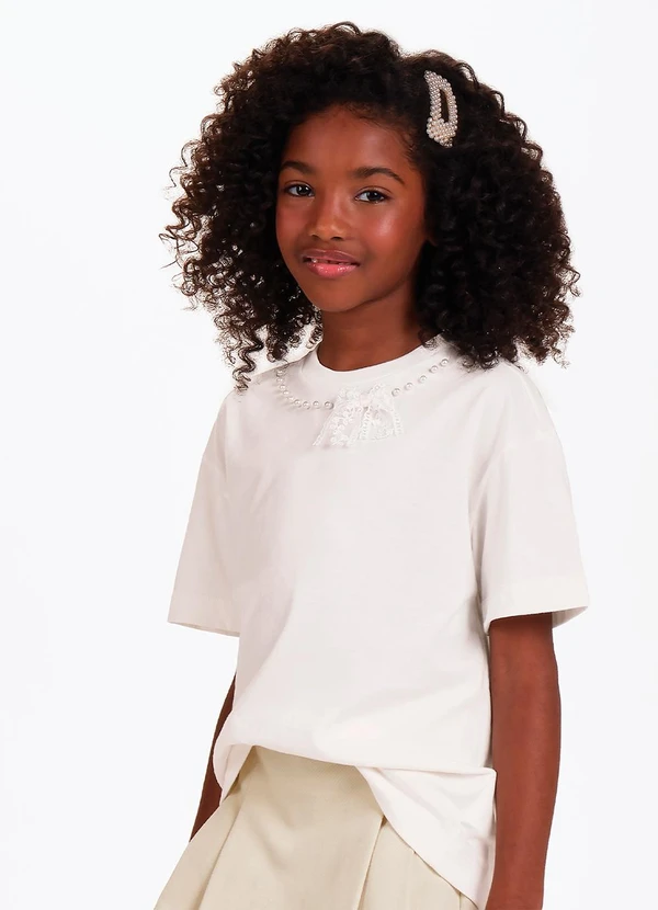 Trick Nick - Conjunto Camiseta com Shorts Saia Bege 4