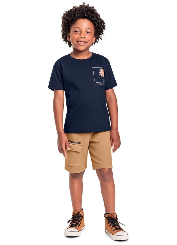 Quimby - Conjunto Camiseta e Bermuda Menino Azul
