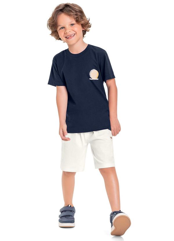 Quimby - Conjunto Camiseta e Bermuda Menino Azul