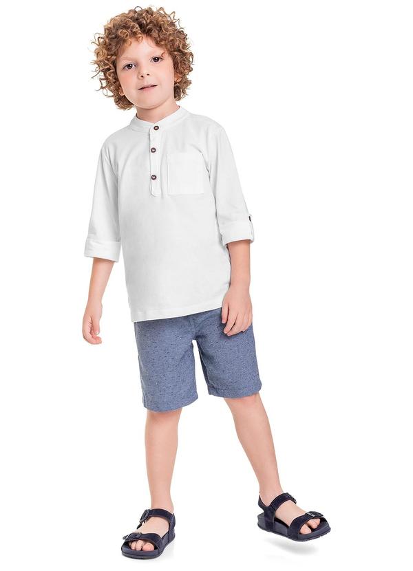Quimby - Conjunto Camiseta e Bermuda Menino Branco