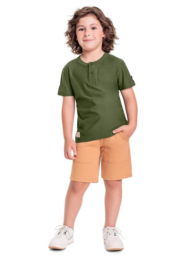 Quimby - Conjunto Camiseta e Bermuda Menino Verde