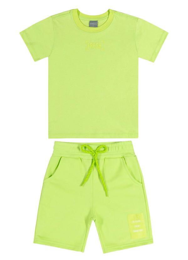 Quimby - Conjunto Camiseta e Bermuda Unissex Verde