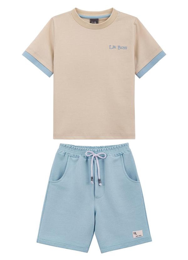 Lik Boys - Conjunto Camiseta e Short Bege