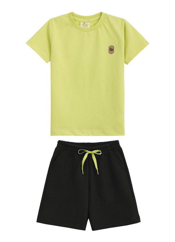 Twingo - Conjunto Camiseta e Short em Moletinho Verde