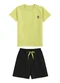 Outlet - Conjunto Camiseta e Short em Moletinho Verde - variação: Verde