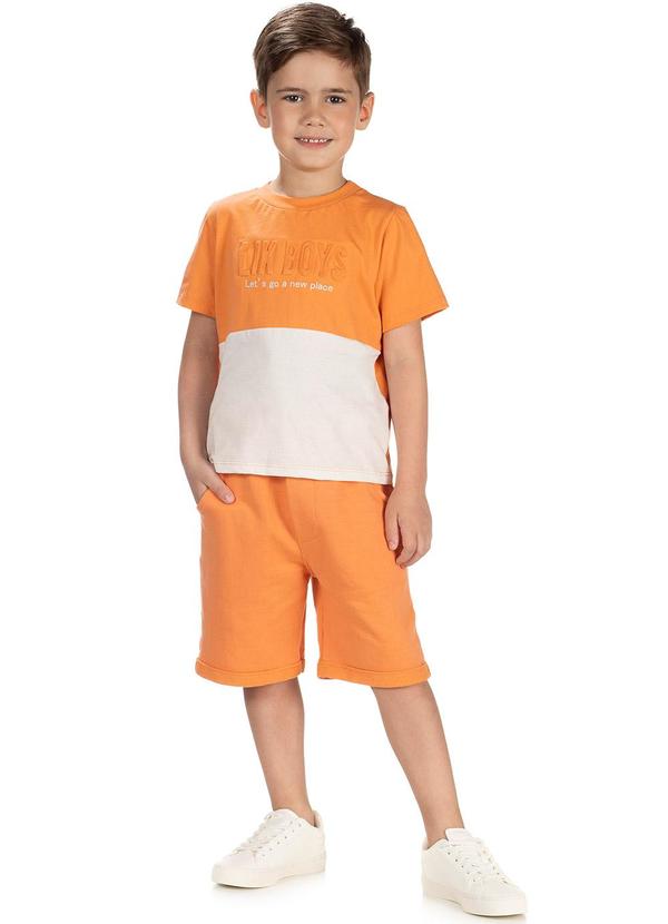 Lik Boys - Conjunto Camiseta e Short Laranja