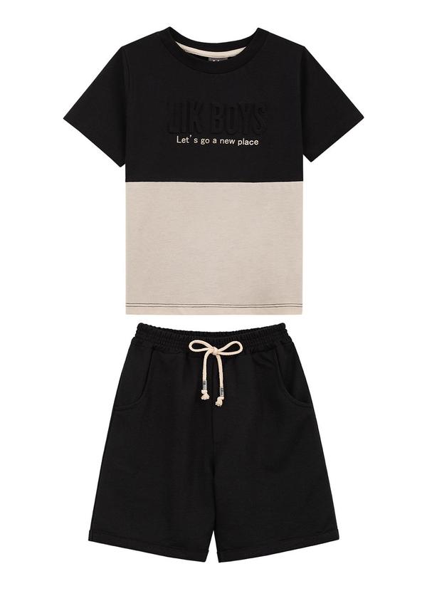 Lik Boys - Conjunto Camiseta e Short Preto
