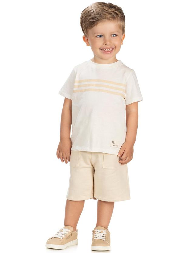 Lik Boys - Conjunto Camiseta M/M e Short Bege